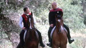 Kirk and Picard in The Nexus